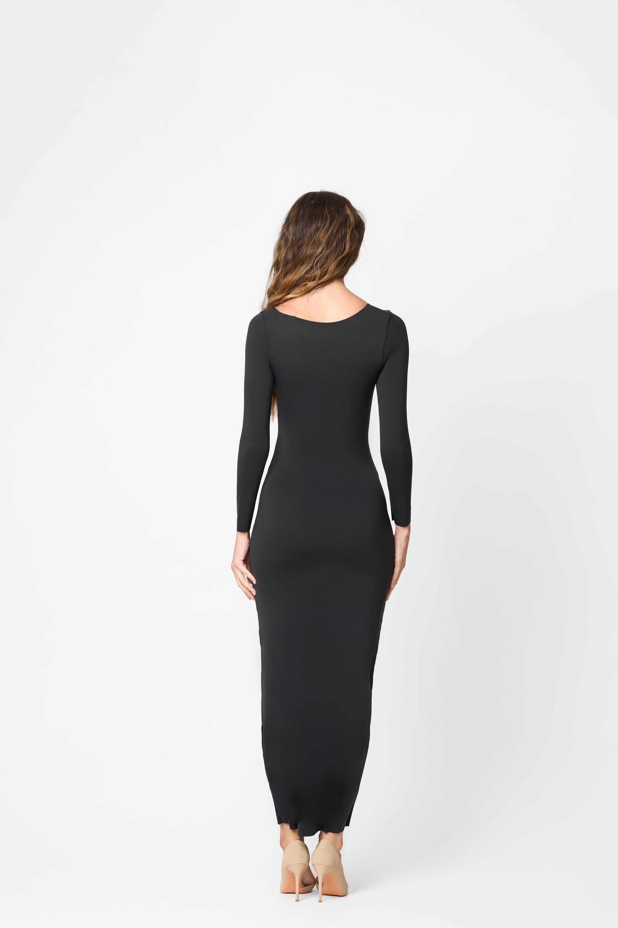 LONG SLEEVE SLIP DRESS image 2