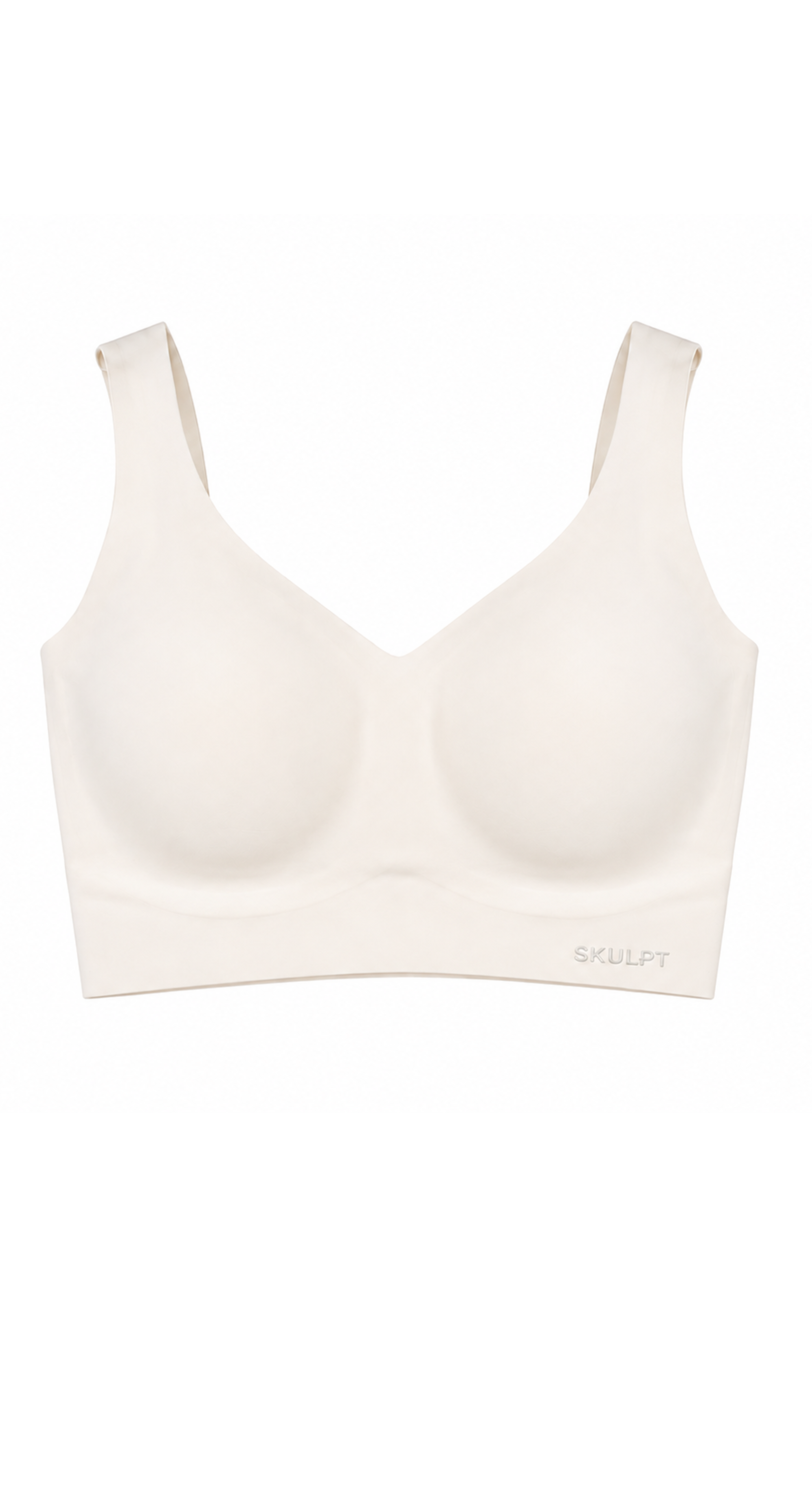 premium White bra on a white background