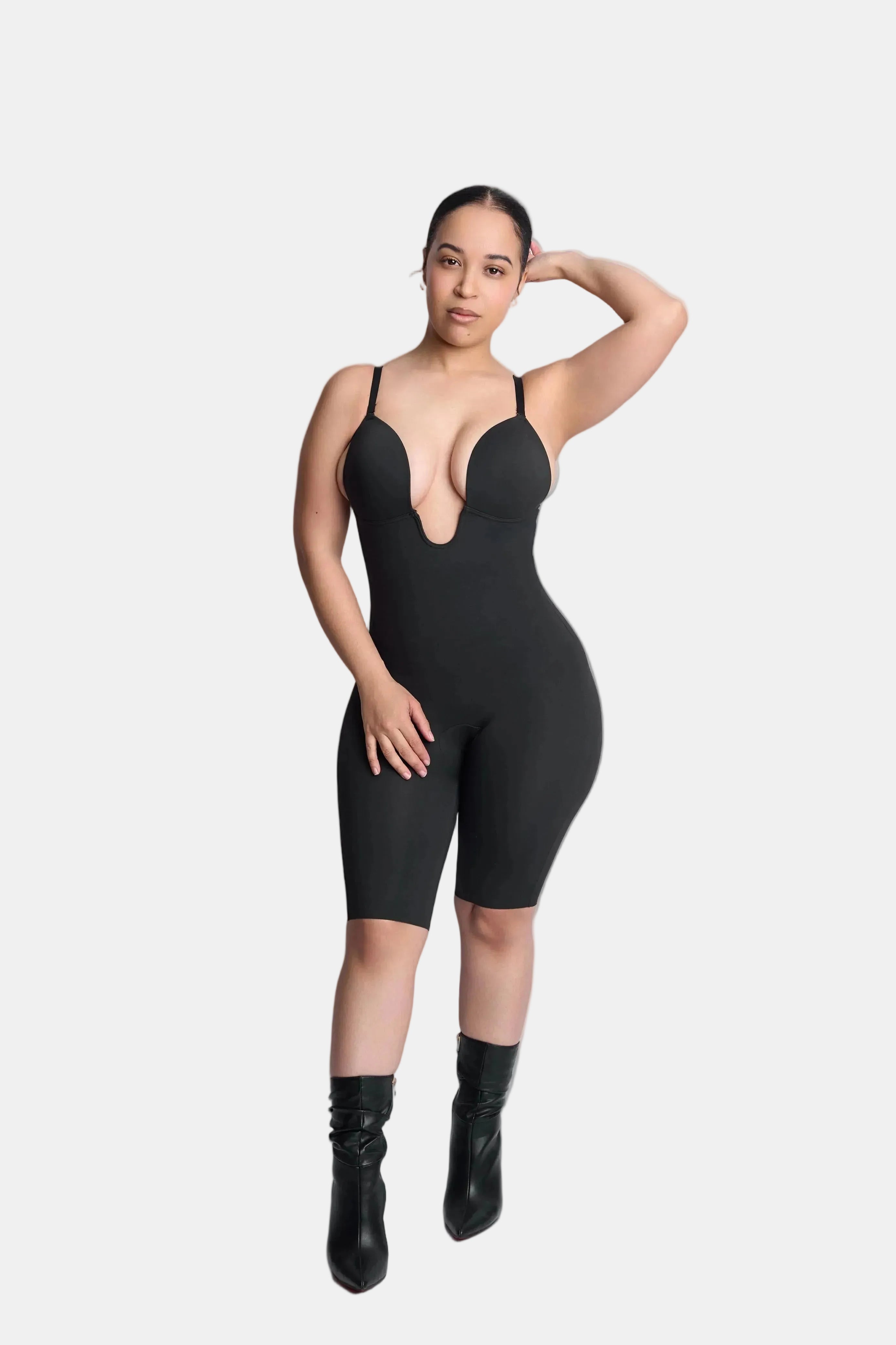 SKULPT Eclipse Bodysuit Front in Black Color