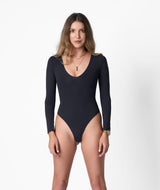 V NECK LONG SLEEVE BODYSUIT
