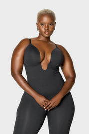 SKULPT Deep Plunge Full Body Shaper – plunge shapewear bodysuit, view 3