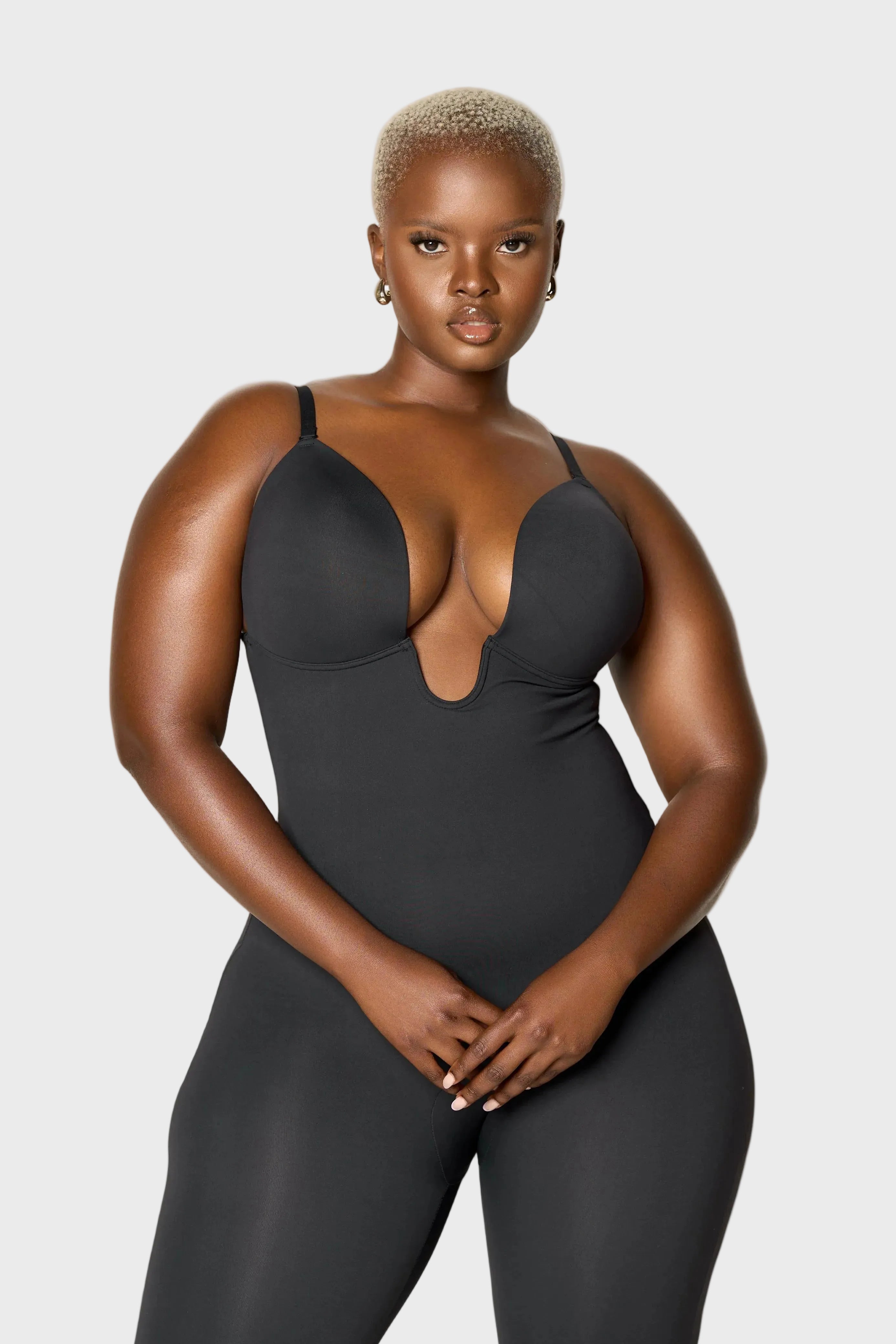 SKULPT Deep Plunge Full Body Shaper – plunge shapewear bodysuit, view 3