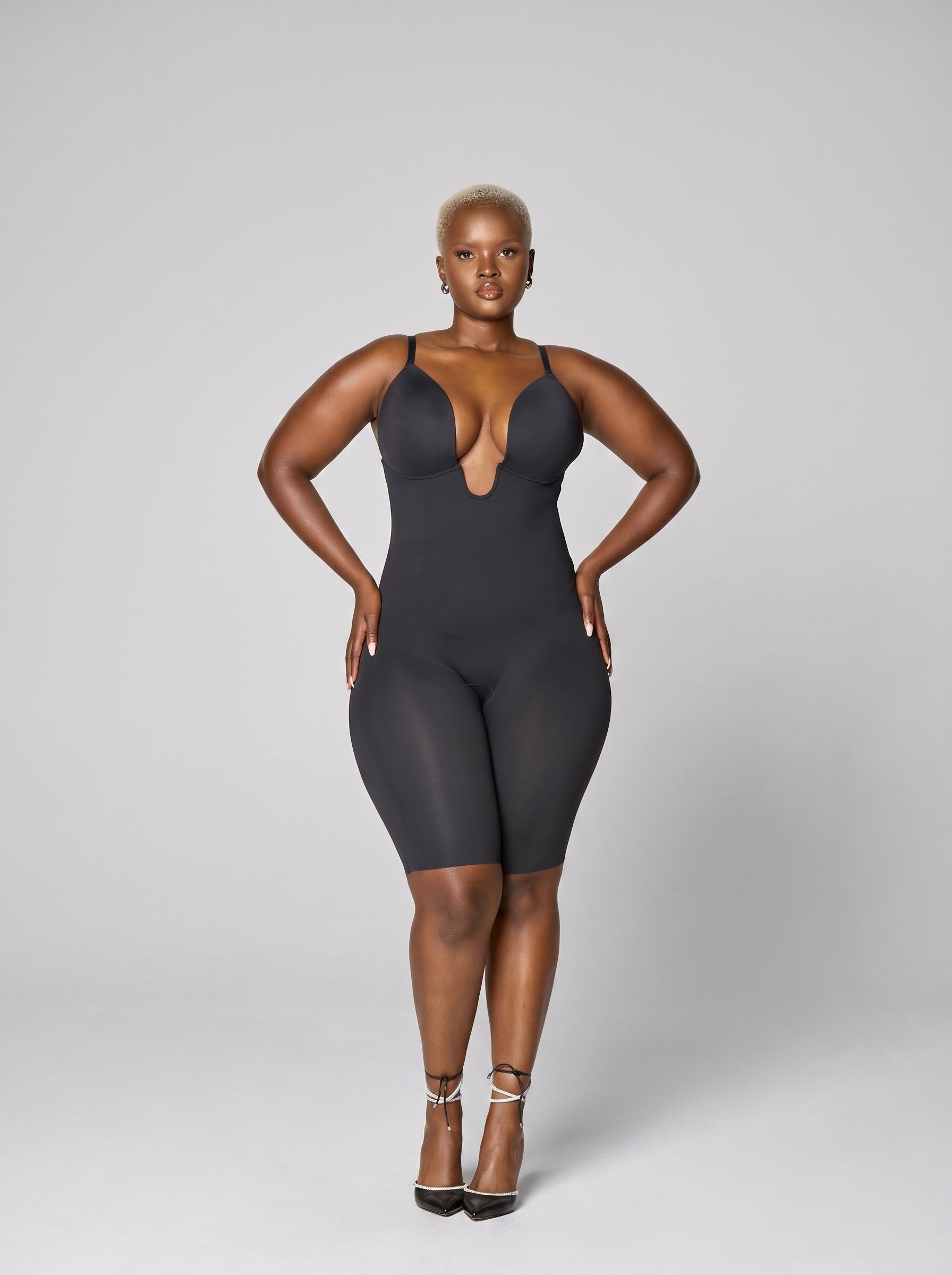 SKULPT Deep Plunge Full Body Shaper – plunge shapewear bodysuit, view 5