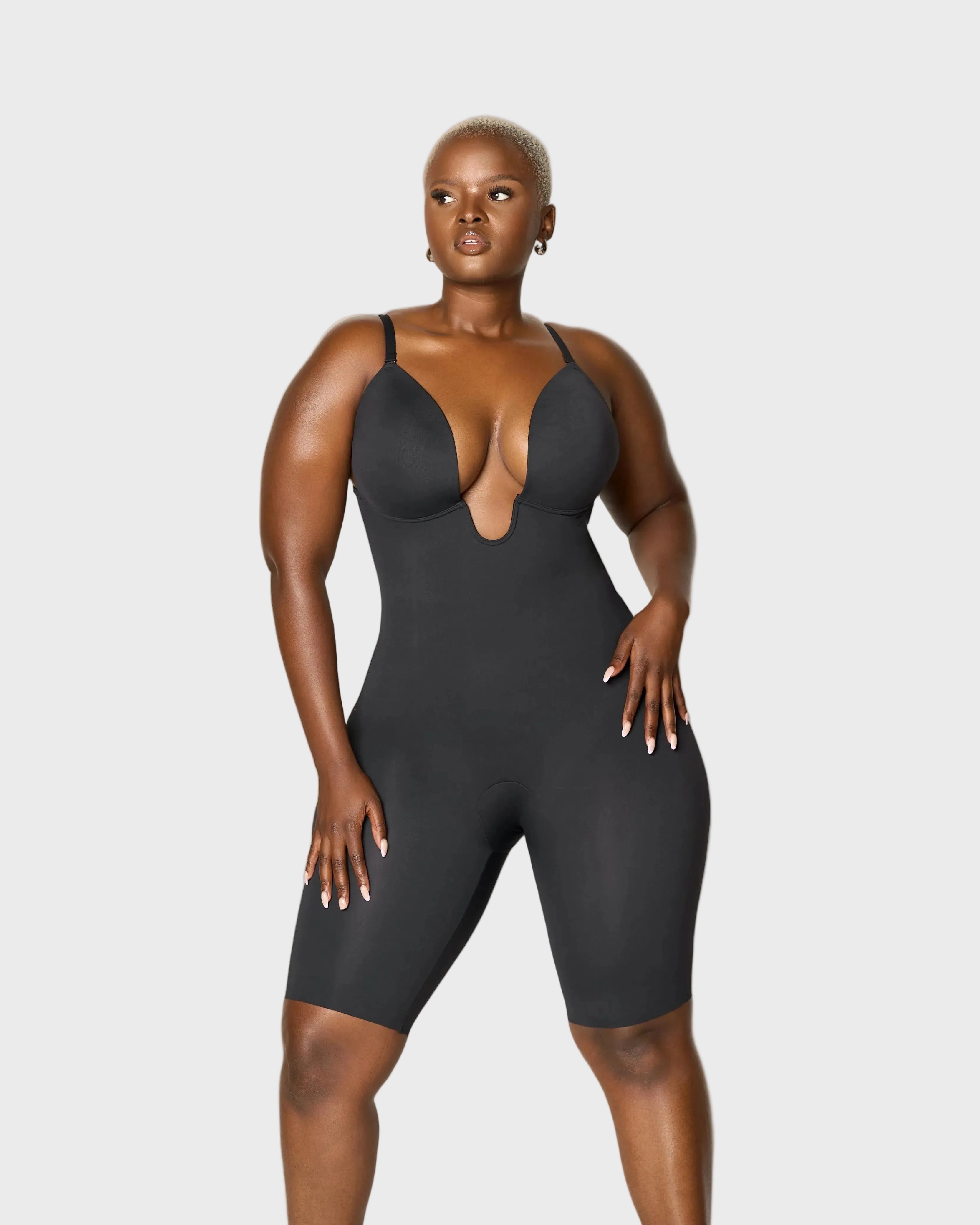 SKULPT Deep Plunge Full Body Shaper – plunge shapewear bodysuit, view 7