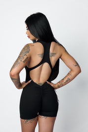 SKULPT Luxe-Drift Romper – sculpting scrunch bum romper, view 3