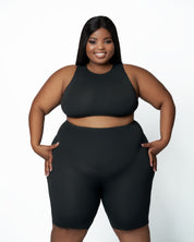 SKULPT LuxeLift Biker in Onyx – sculpting biker shorts