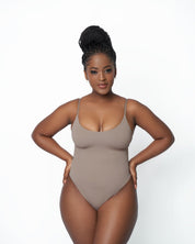 SKULPT Scoop Neck Cami Bodysuit in Morel – waist cinching cami bodysuit