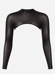 SKULPT Skyn Shrug – sheer seamless shrug top, view 1