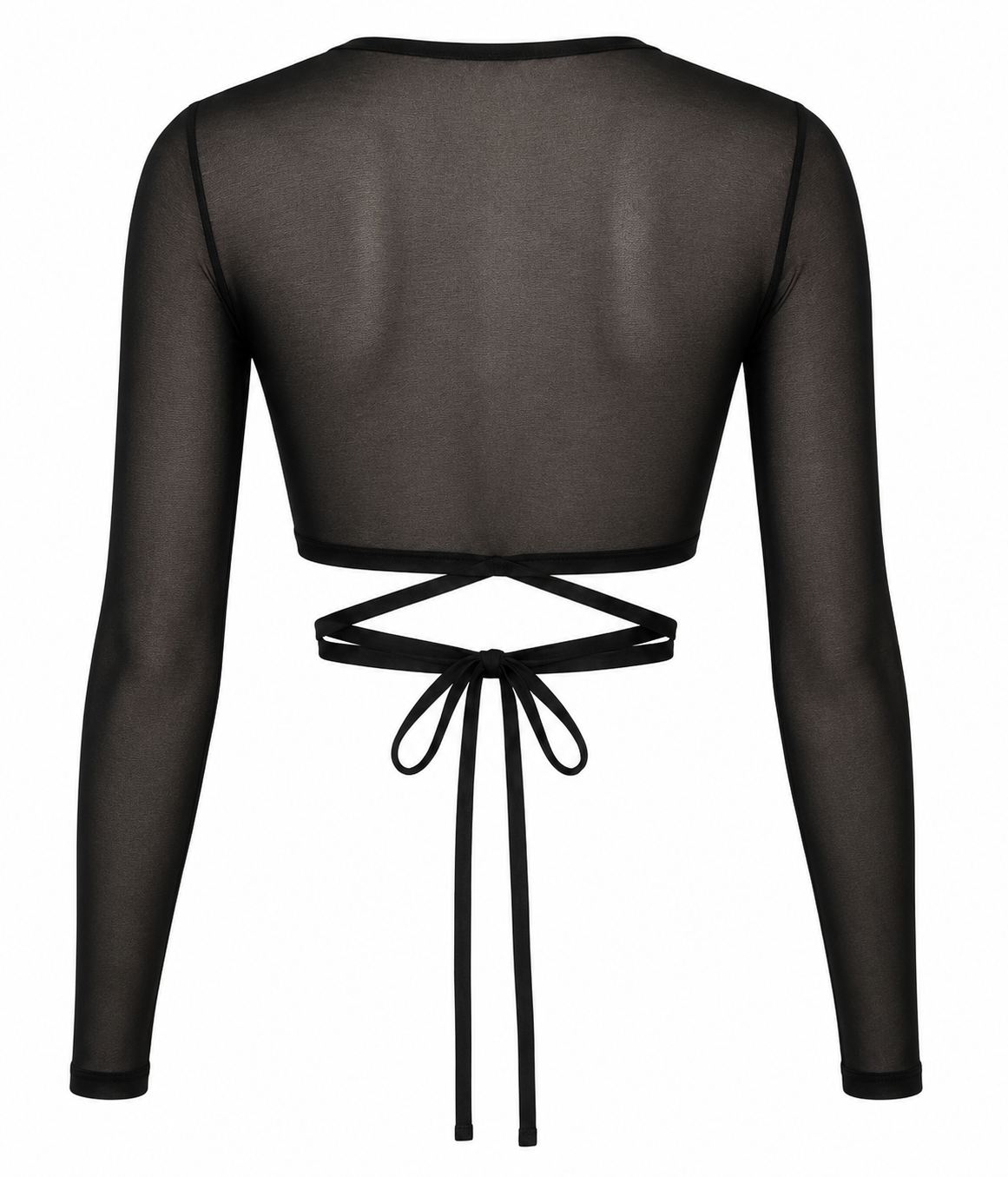 SKULPT Skyn Wrap Top – sheer stretch wrap top, view 3