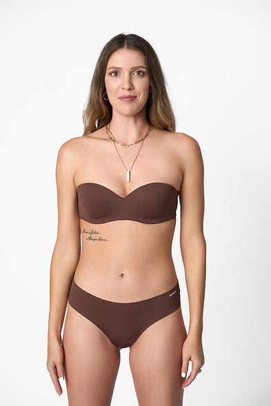 SKULPT Strapless Bra in Umber – supportive strapless bra