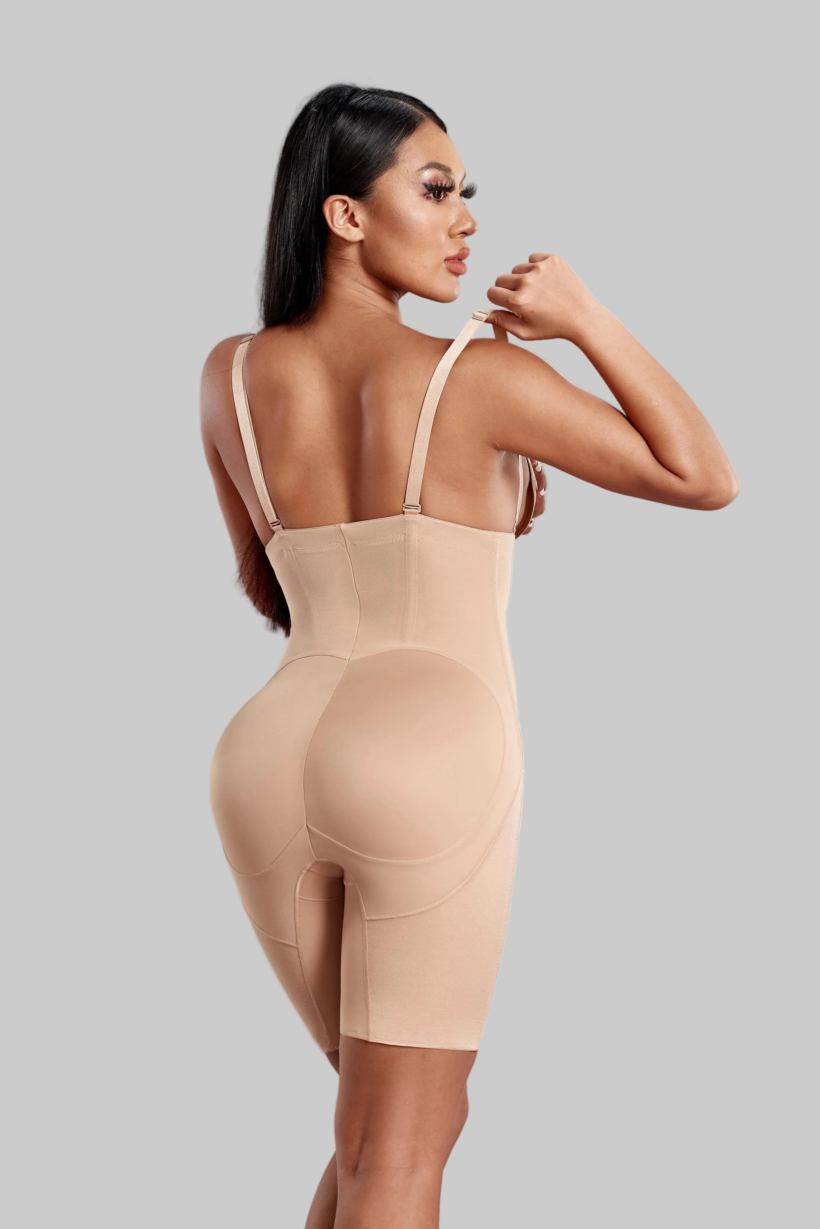 SKULPT Vanta Biker Shaper in Clay – tummy control shapewear shorts
