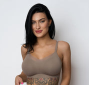 SKULPT Wireless X Bra in Morel – wireless mesh bra